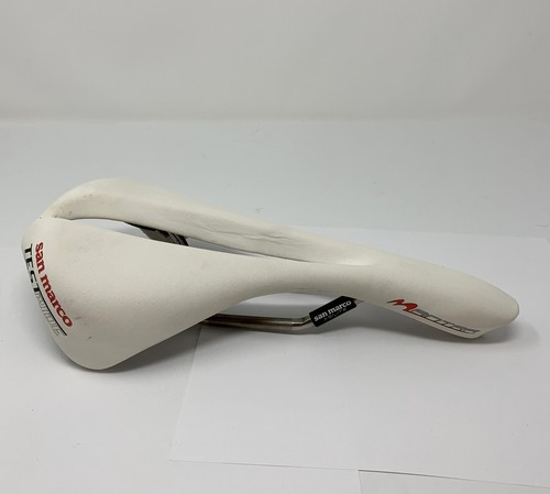 Selle Vélo De Route Selle San Marco Mantra - Blanc, Rails Xslite, 292x136mm (Neuf, Défaut Possible)