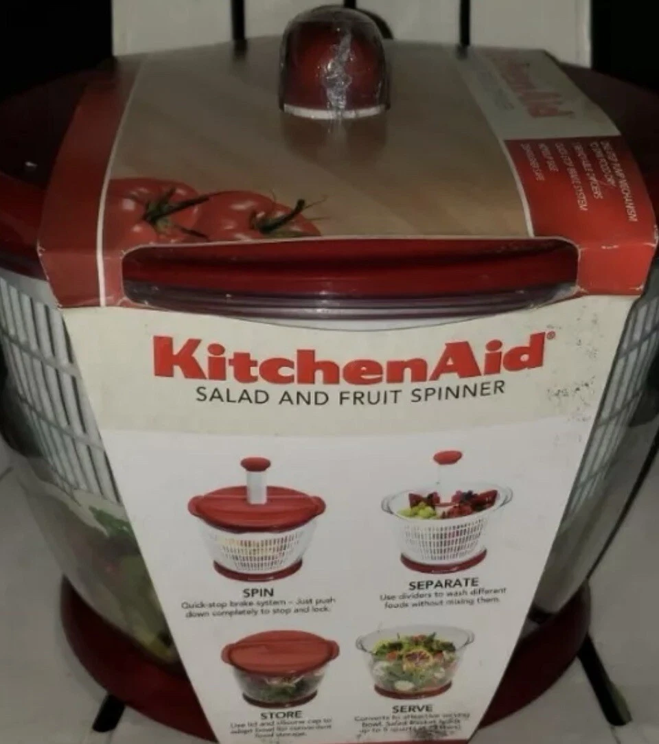 NEW KitchenAid RED Salad and Fruit Spinner New In Box