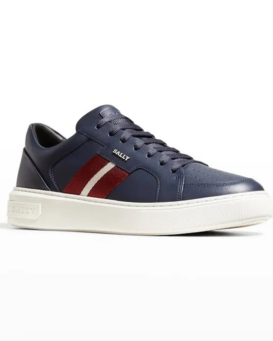 $700 BALLY Leather Low-Top Men Sneakers Shoes size 10D | eBay display picture 1