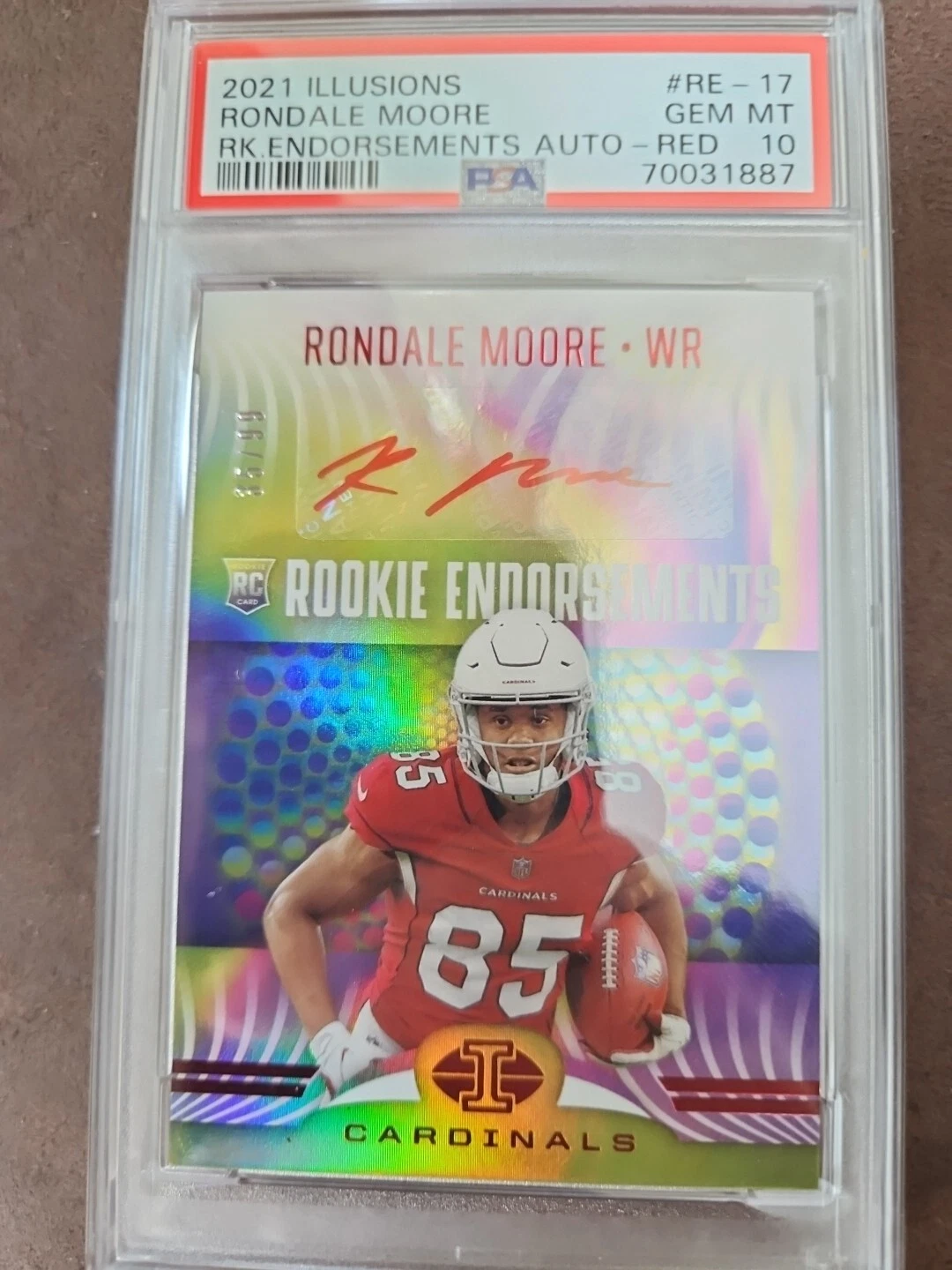 Rondale Moore Panini Illusions Rookie Endorsements Autographs #RE17 Red