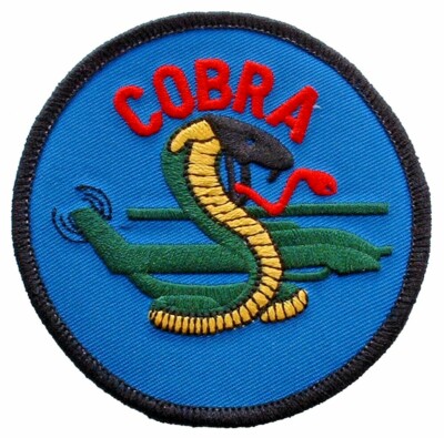 HELICOPTER COBRA ROUND Embroidered Shoulder Patch 3'' (0674)