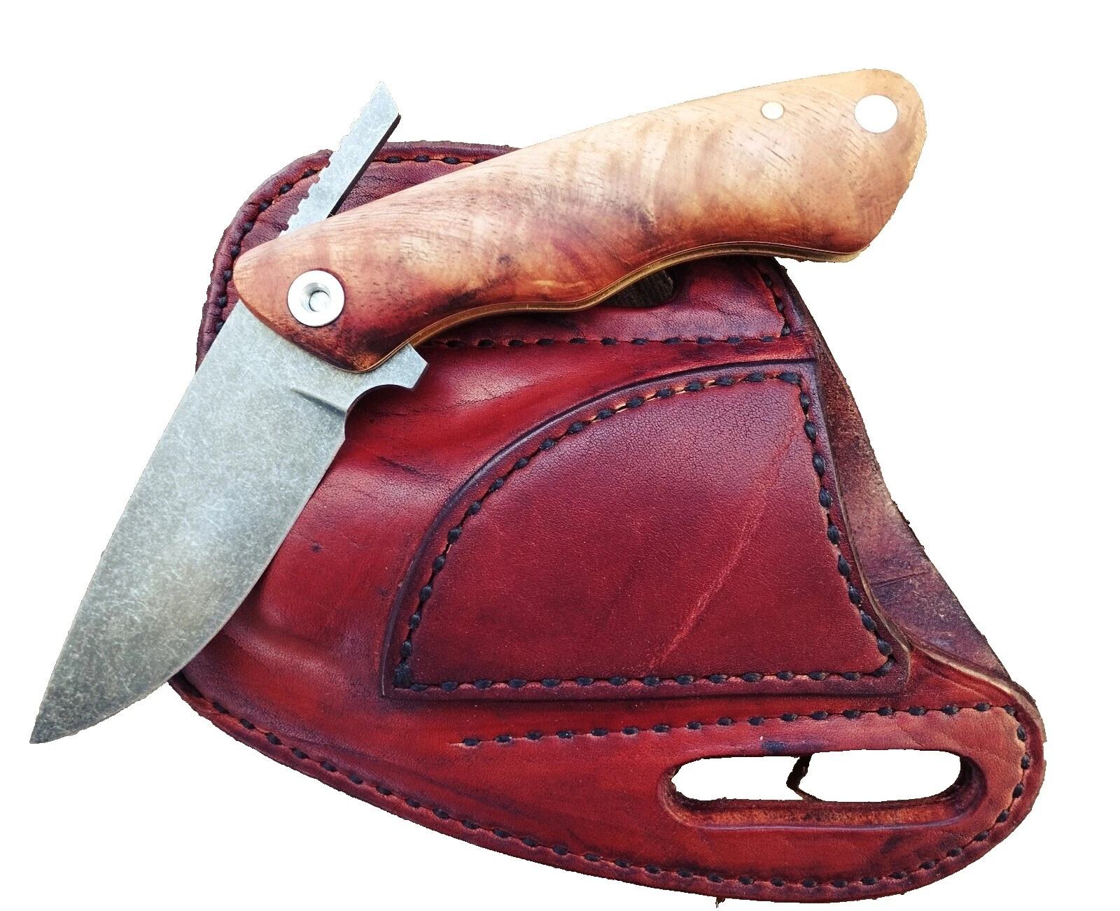 Hoja de acero al carbono mango de madera personalizado modernos de colección y cuchillos plegables hechos a mano