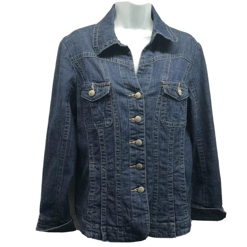 Tria Nordstrom Chaqueta vaquera talla grande en forma con puño elástico |  eBay