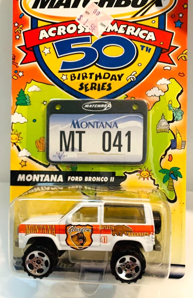 2001 Matchbox Across America 50th Birthday Montana Ford Bronco II NEW - Image 2 of 3
