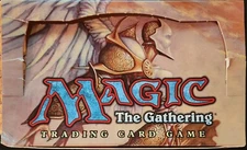 MTG: URZA'S SAGA empty Booster Pack display box, heavy wear, NO CARDS, 1998