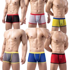 Men's Underwear Low-rise Sexy Comfy Boxers Briefs Pouch Shorts Trunks Underpants