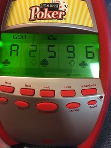 big screen poker handheld game