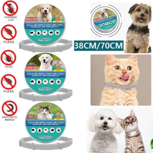 8 Monate Schutz Anti-Insekten-Floh und Zeckenhalsband für Haustier Katzen Hund - Bild 3 von 23