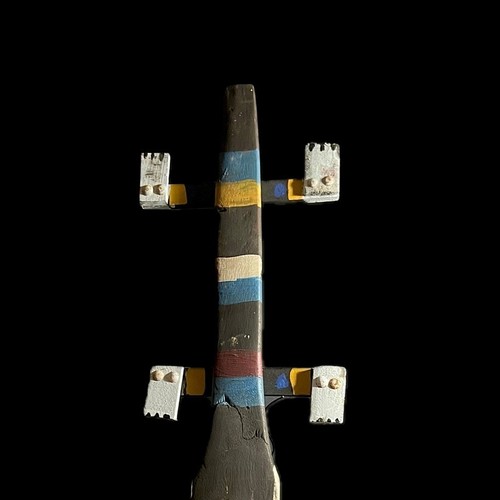 Maschera africana Bobo Kanaga Dogon Mali scolpita in legno e pigmentata-G1523 - Foto 11 di 24
