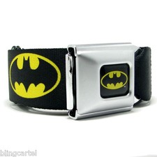 Batman Dc Comics Black Yellow Licensed Seatbelt Seat Belt Style Men Buckle Down Batman Dc Comics Black Yellow Licensed Seatbelt Seat Belt Style Men Buckle Down