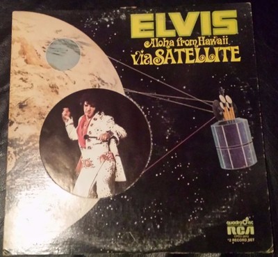 ELVIS PRESLEY 2 RECORD LP. ''ALOHA FROM HAWAII'' QUADRADISC M-