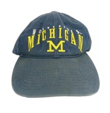 Michigan Wolverines Hat Fan Favorite Faded Blue Strapback Dad Cap