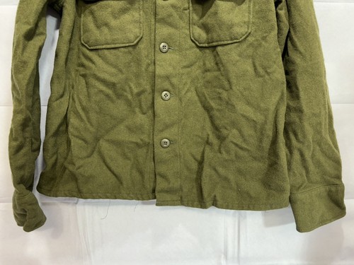 US ARMY Wool Field Shirt OG 108 Cold Weather USGI Military New Old Stock MEDIUM - Picture 3 of 12