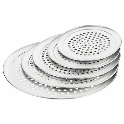 Contacto Pizzablech gelocht Aluminium PizzaPan Backblech Pizzaform Tiefkühlpizza