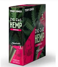 ZIG ZAG Pre Rolled Natural Cone SHORTCAKE  15 Pack  of 2 CONES each