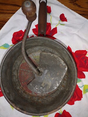 Vintage Stainless Foley Food Mill - Ricer, Strainer, Masher Metal Handle & Hook