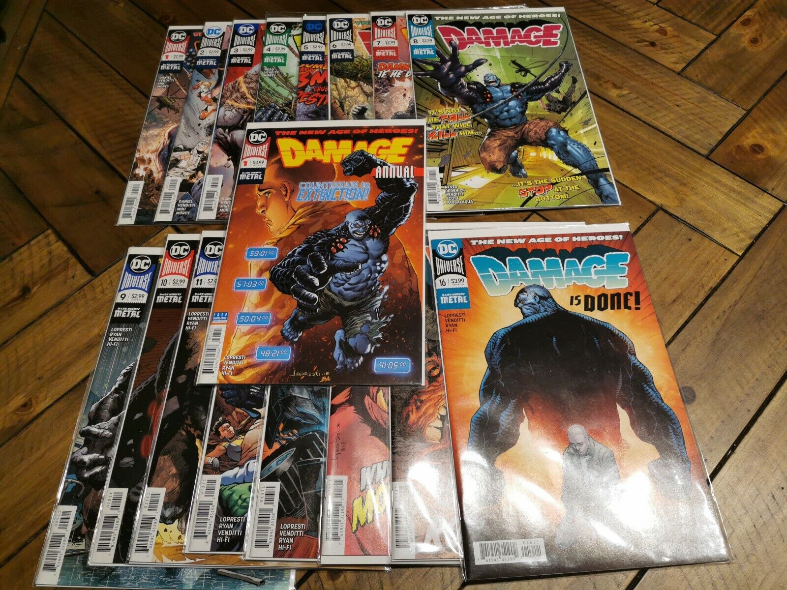 Damage The New Age Of Heroes DC Universe whole series + annual
