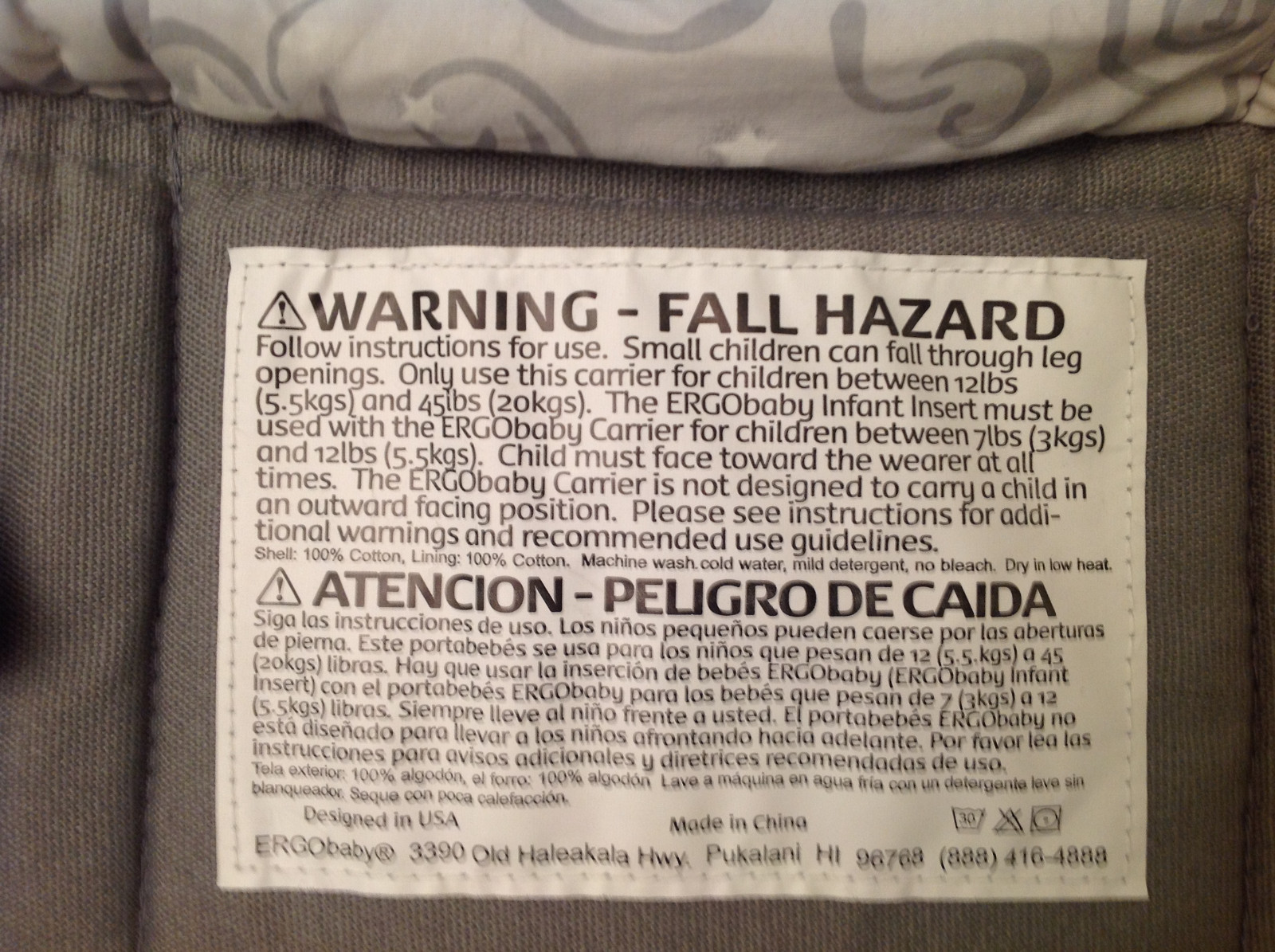 ERGOBABY Galaxy Gray White Embroidered Stars Baby Carrier eBay