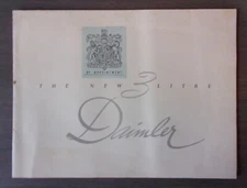 DAIMLER 3 LITRE Models orig 1952 UK Mkt Sales Brochure - Regency Hooper Empress