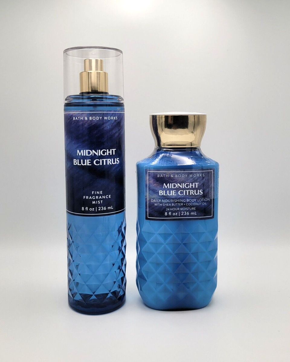 Bath Body Works Midnight Blue Citrus Fragrance Body Mist Lotion Set of