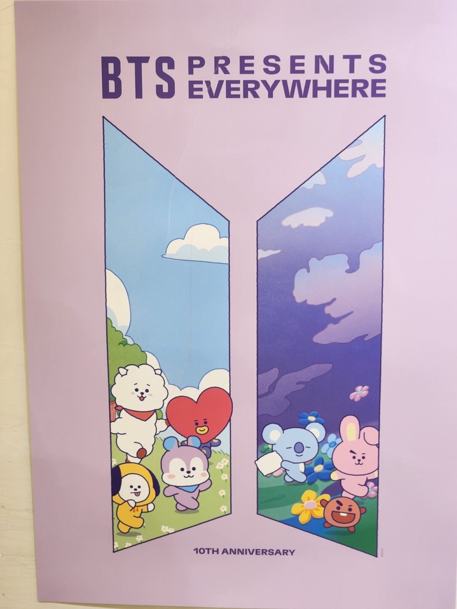 BTSポスター BT21 BTS Official PRESENTS EVERYWHERE MD offline mini poster | eBay