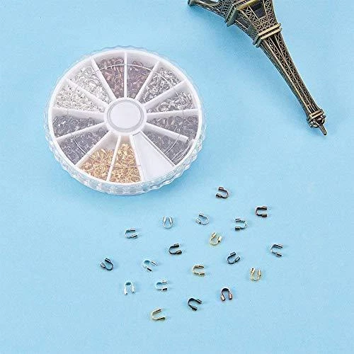 Protector de cable guardián de alambre de latón PandaHall Elite 540 piezas 6 colores 5x4x1 mm U Foto 3 de 4