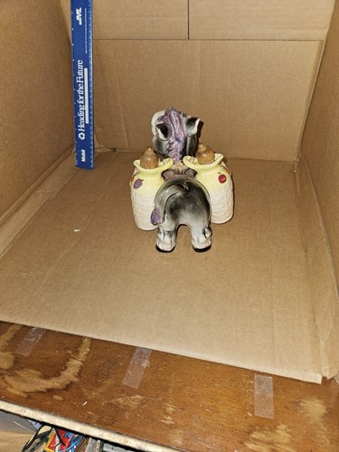 RARE VINTAGE DONKEY BURRO CONDIMENT SET OIL VINEGAR SALT PEPPER JAPAN perfect  - Picture 6 of 11