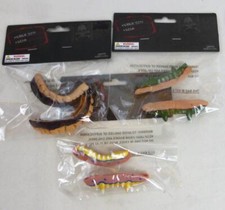 Horror Teeth Fangs Halloween 3 Pairs Flexible 8 Years Spooky Upper Lower New