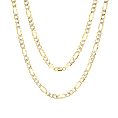 Italian Figaro Chain Necklace 24 