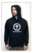 Above the Influence Hoodie – Drug-Free Straight Edge BW Pullover