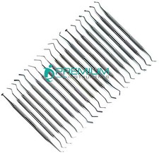 Dental Filling Instruments Composite Plastic Amalgam Double Ended Set of 20