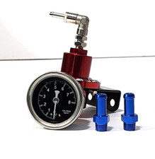 Adjustable Red Fuel Pressure Regulator Gauge Black Sard For Honda Civic Ek Eg