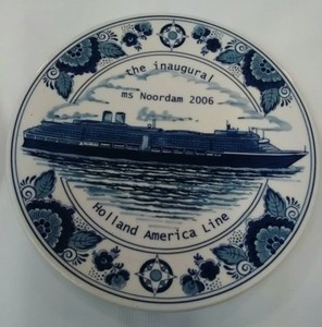 Holland America Delft Line Inaugural Noordam 2006 Plate