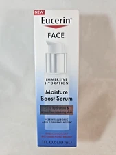 Eucerin Moisture Boost Serum 3x Hyaluronic Acid Concentration 24Hr Hydration 1oz