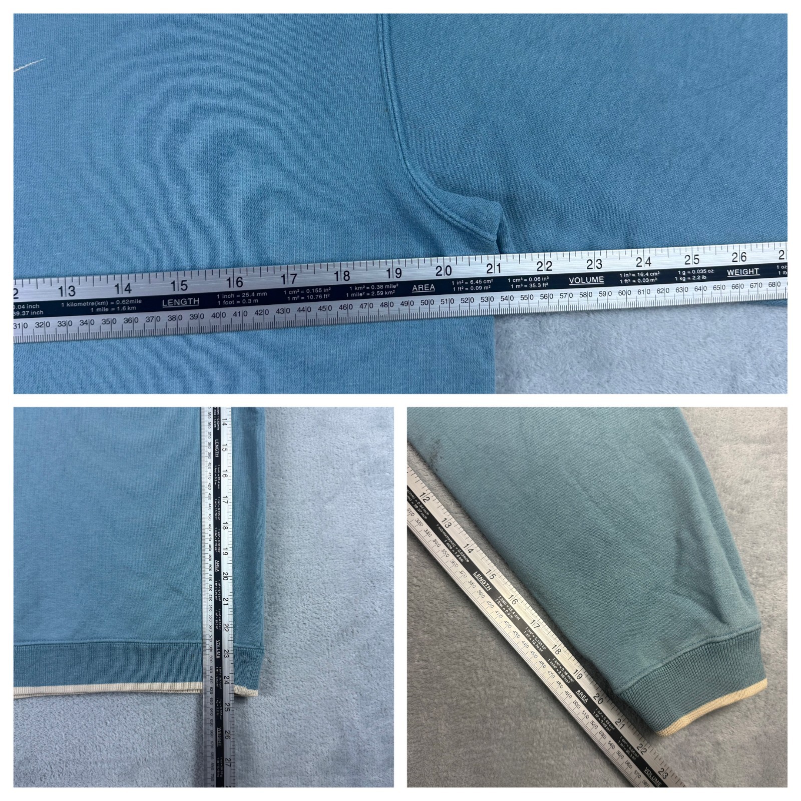 Vintage Nike 2000s Y2K Blue Double Collared Big Swoosh Small Pullover Sweatshirt image 6