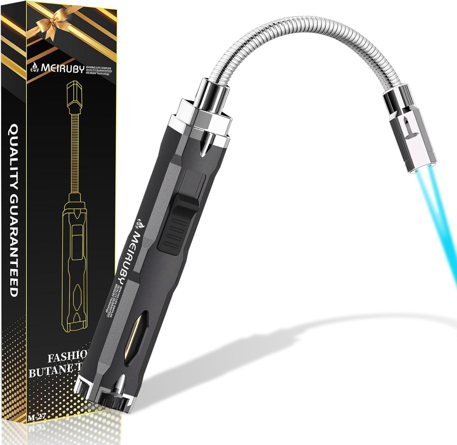 Torch Lighter, Long Flexible Neck Refillable Butane Jet Flam