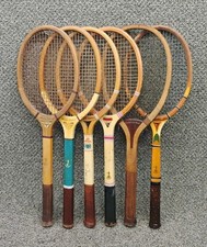 Vintage Antique Wright & Ditson Wooden Tennis Racket Lot – 6 Models 1920-1950s