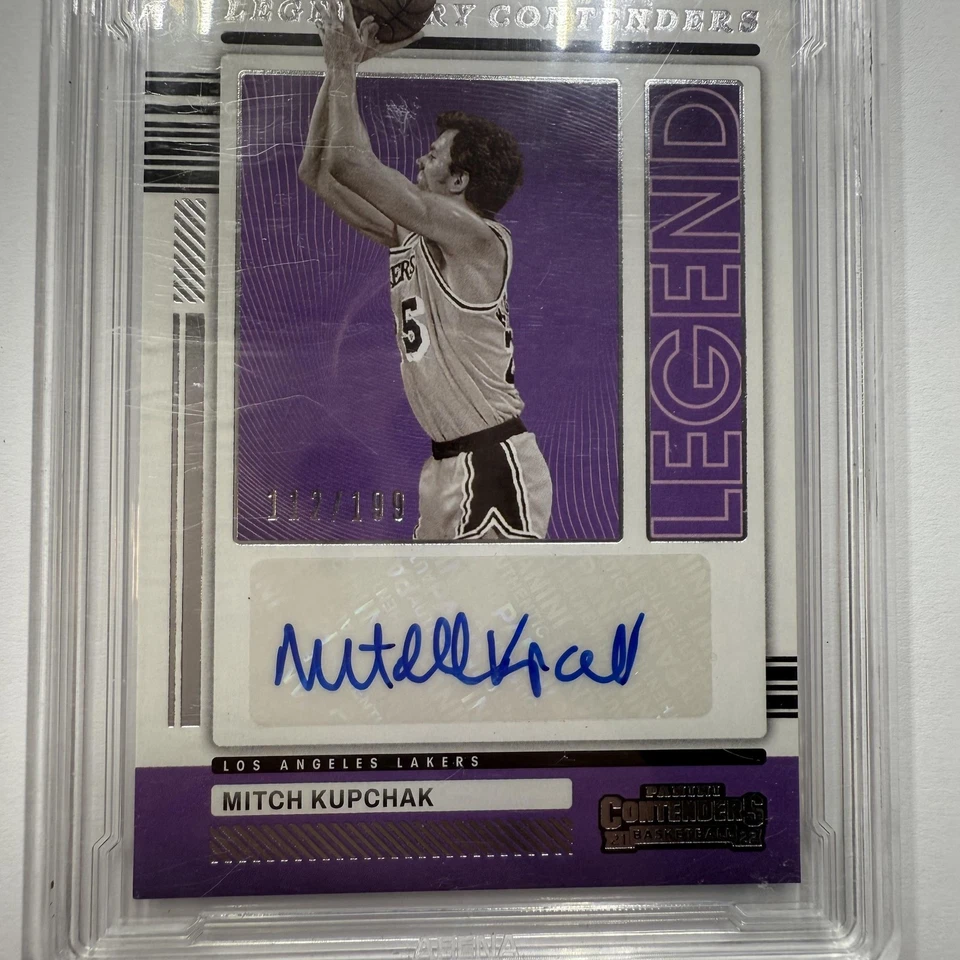 Legendary Contenders Auto Card Mitch Kupchak Arena Club 9.5 NBA - Image 3 of 4