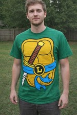 Nickelodeon Viacom Teenage Mutant Ninja Turtles Leonardo Shirt Costume Medium