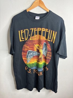 Led Zeppelin Shirt Mens 2XL Black U.S. Tour 95 Graphic Tee T-Shirt Gildan Rock