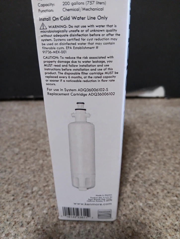 Kenmore Clear Premium Refrigerator Filter 46-9690 new in box - Image 3 of 3