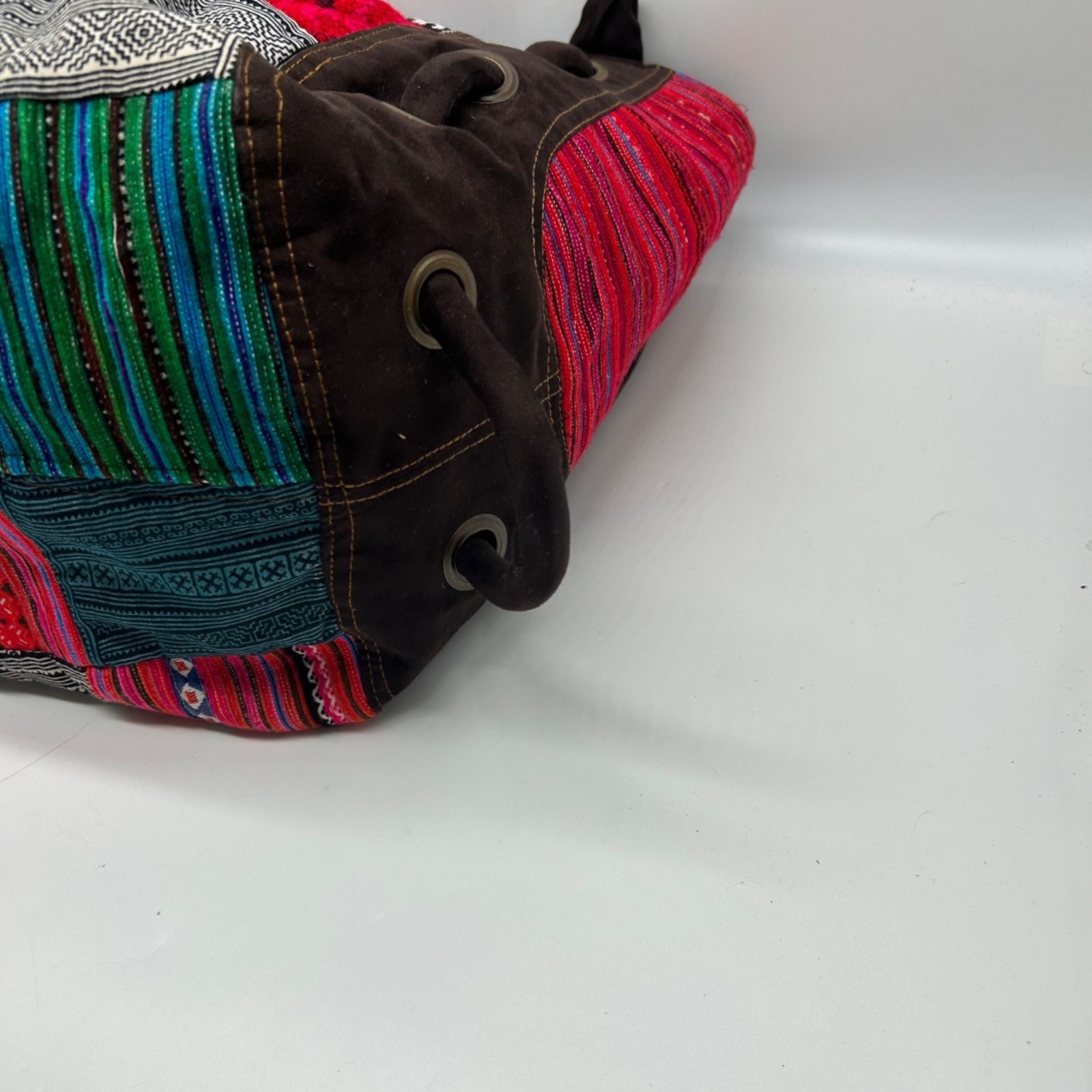 Handmade Bohemian- Style Patchwork Backpack - image 9