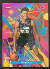Ace Bailey 2025-26 Topps Finest Oil Spill Refractor SP Common RC Jazz #5