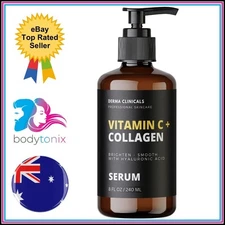 Vitamin C + Collagen Serum Skin Brightening Anti Aging Smooth Wrinkles 240ml