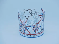 BATH & BODY WORKS 4TH OF JULY FIREWORKS 3 WICK CANDLE HOLDER SLEEVE NEW