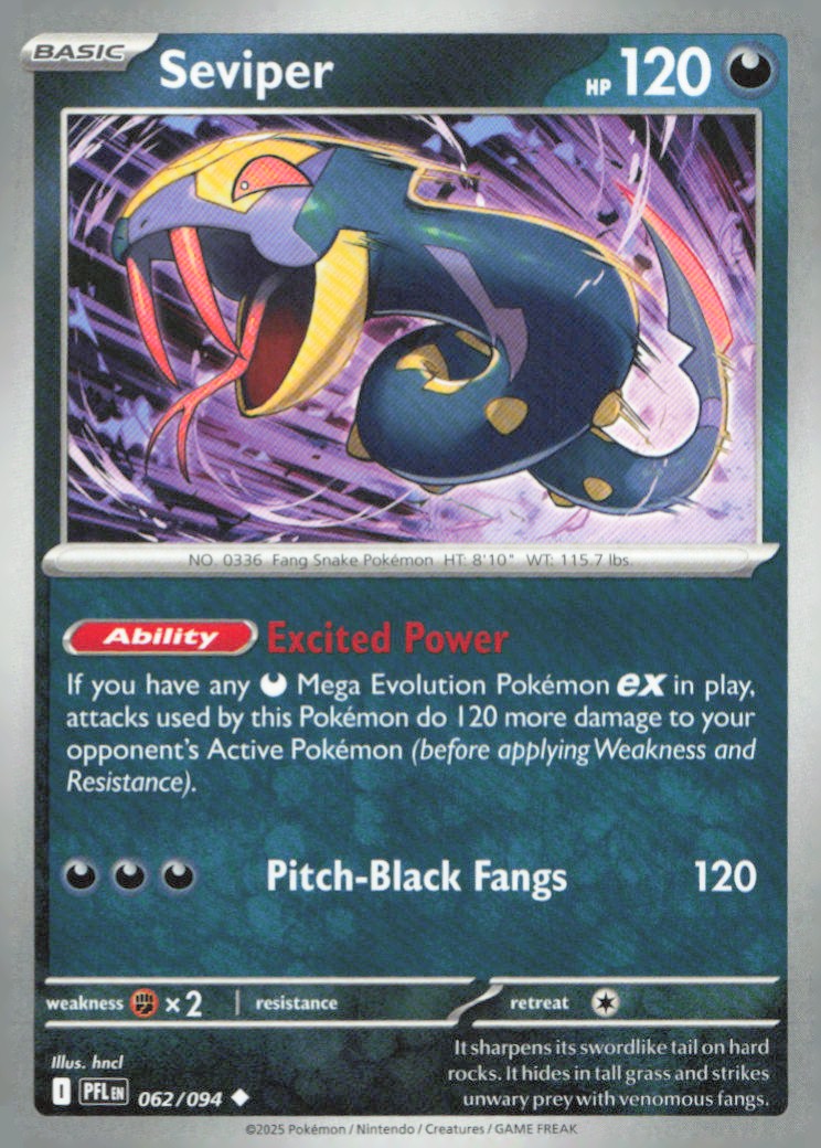 Seviper Uncommon ME02: Phantasmal Flames 062/094 NM