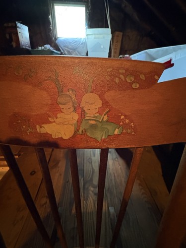 Vintage Wooden Oak Hill Children's Rocking Chair Rocker Musical, Please Read - Bild 4 von 13