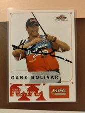 2002 Team Tylenol GABE BOLIVAR (auto) Pro Bass promo card Free Ship