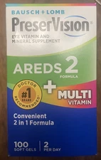 PreserVision AREDS 2 + Multi Vitamin Mineral Health 100 Softgels EXP 10/2026 NEW