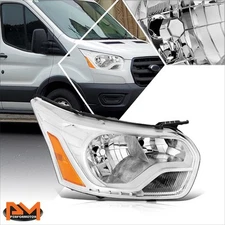 For 15-23 Ford Transit 150-350 Right Side Chrome Housing Amber Corner Headlight